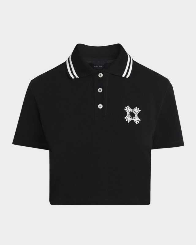Ma Quad Short-Sleeve Crop Polo Shirt